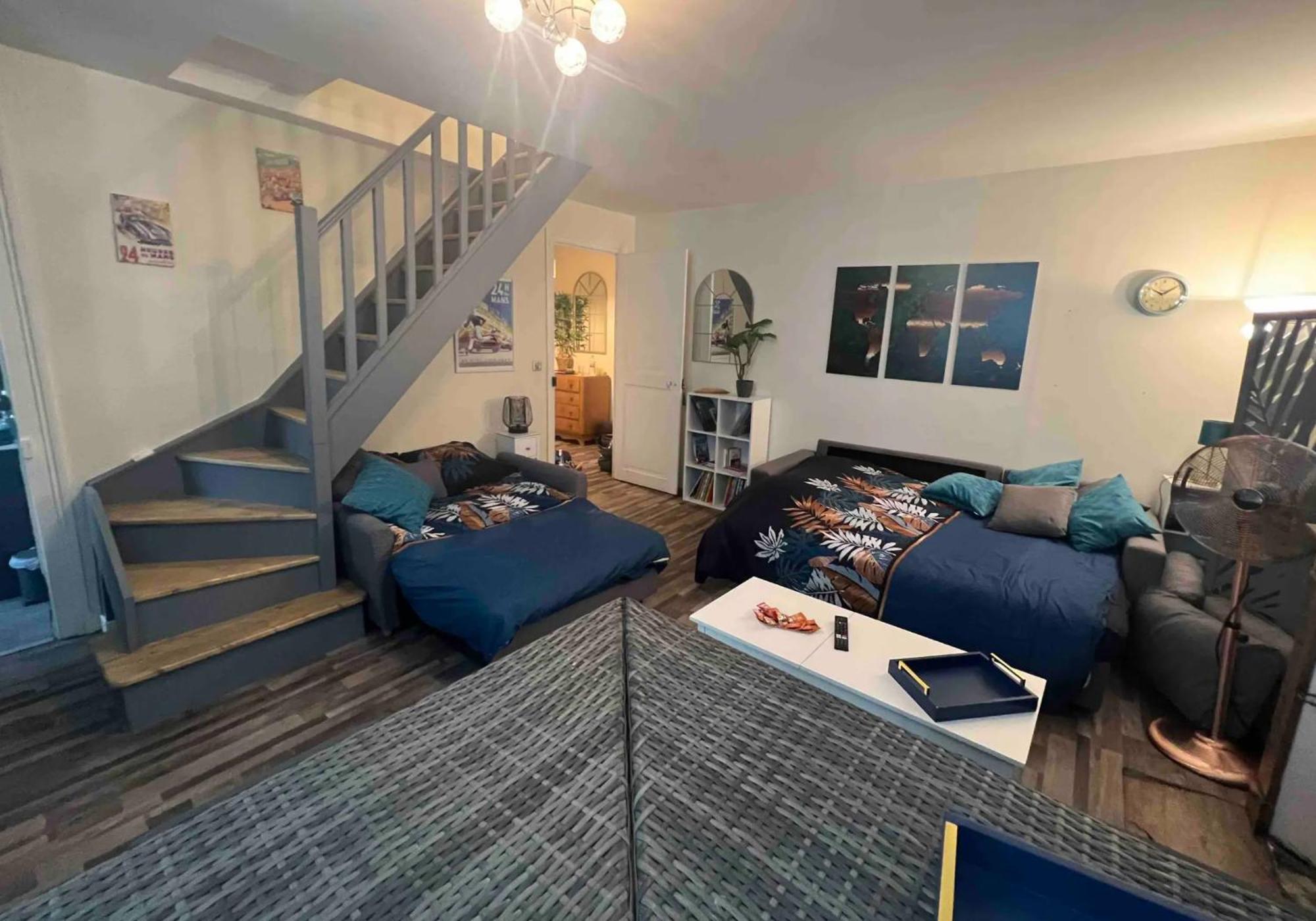 Duplex Au 2Eme Et De Notre Maison -Acces Au Jardin-Smart Tv-Streaming-Wifi Le Mans Luaran gambar
