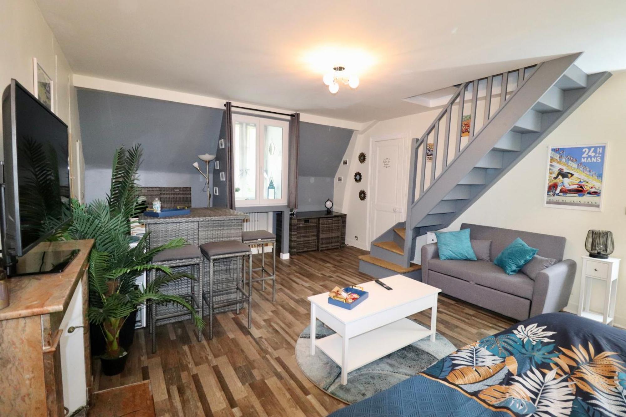 Duplex Au 2Eme Et De Notre Maison -Acces Au Jardin-Smart Tv-Streaming-Wifi Le Mans Luaran gambar